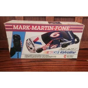 Vintage Mark Martin-Fone Telephone NASCAR Columbia Tel-Com Novelty Phone